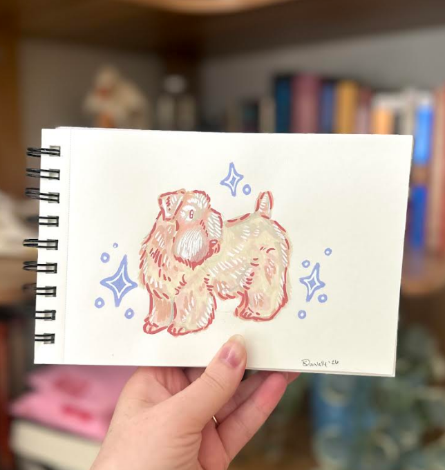 Stylized Colorful Pet Portrait Illustration