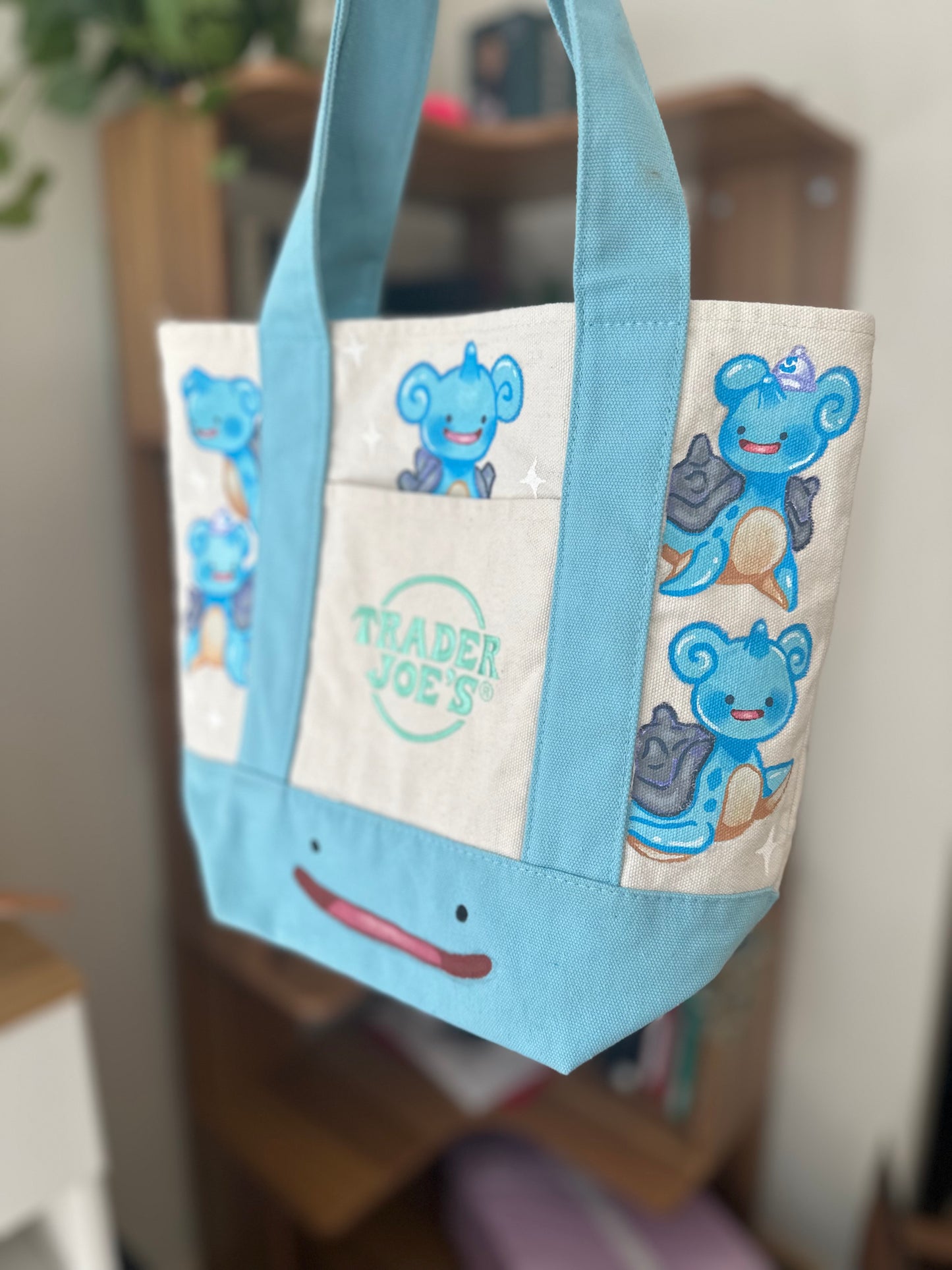 Custom Mini Tote Bag Commission BLUE