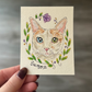 Mini Custom Watercolor Pet Portrait (3x4in)