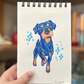 Stylized Colorful Pet Portrait Illustration